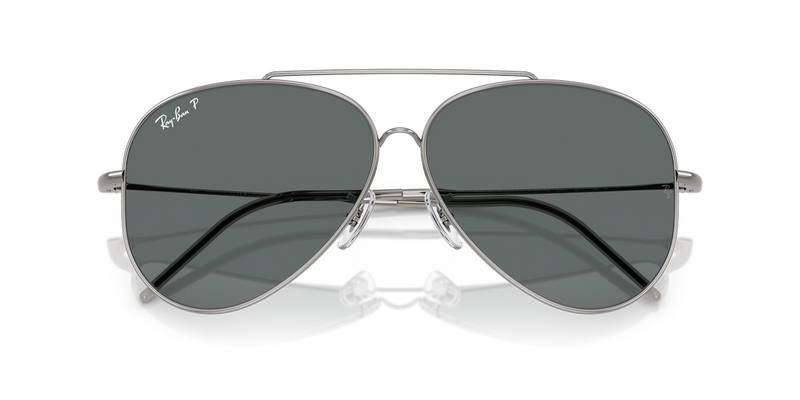 Ray-Ban AVIATOR REVERSE in Gunmetal / Polarized Dark Grey (004/81) - Alternate View