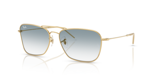 Ray-Ban CARAVAN REVERSE - Arista Gold / Clear Gradient Blue (001/79)
