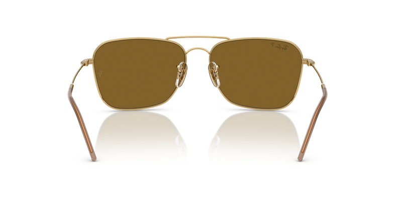 Ray-Ban CARAVAN REVERSE in Arista Gold / Polarized Dark Brown (001/83) - Alternate View