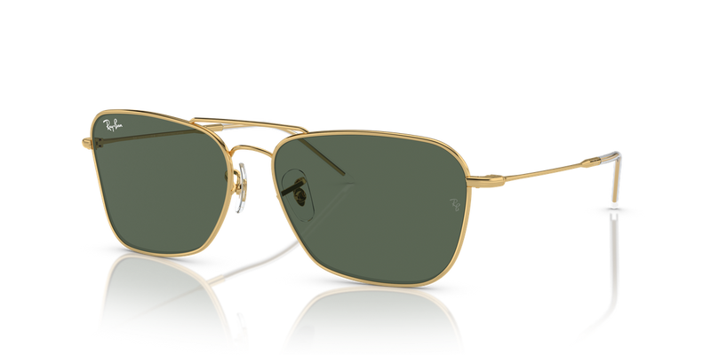 Ray-Ban CARAVAN REVERSE in Arista Gold / G-15 Green (001/VR) - Alternate View