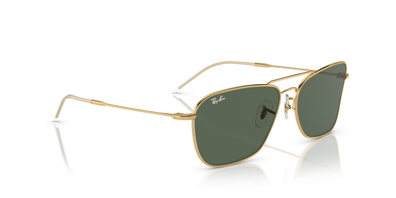 Ray-Ban CARAVAN REVERSE in Arista Gold / G-15 Green (001/VR) - Alternate View