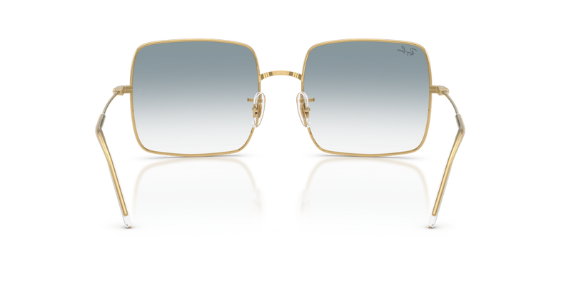 Ray-Ban SQUARE REVERSE in Arista Gold / Clear Gradient Blue (001/79) - Temple Detail