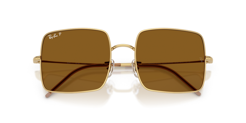 Ray-Ban SQUARE REVERSE in Arista Gold / Dark Brown Polarized (001/83) - Alternate View