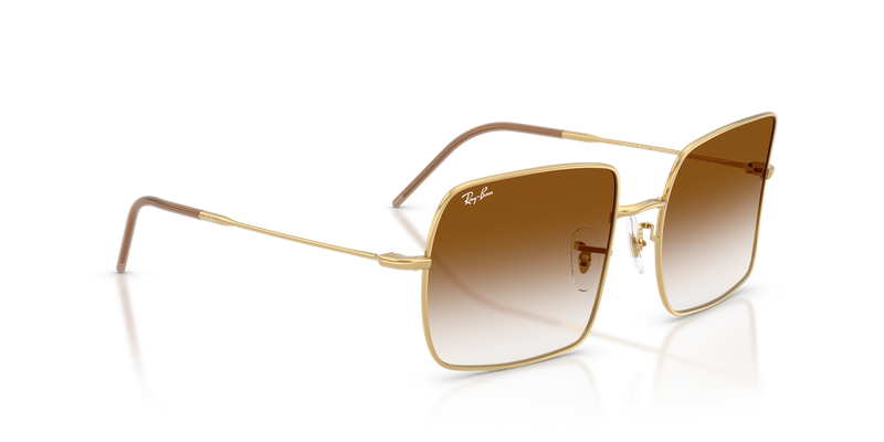 Ray-Ban SQUARE REVERSE in Arista Gold / Clear Gradient Brown (001/CB) - Alternate View