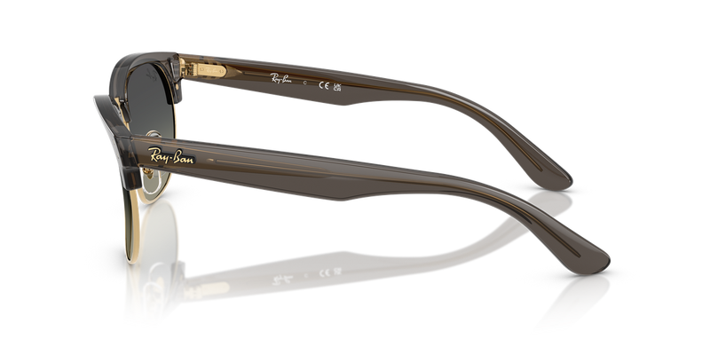 Ray-Ban CLUBMASTER REVERSE in Transparent Dark Grey On Gold / Grey Gradient (682911) - Alternate View