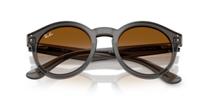 Transparent Dark Grey / Clear Gradient Brown (6707CB)