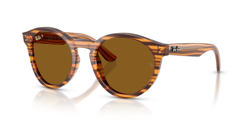 Ray-Ban RBR0505S in Striped Havana / Dark Brown Polarized (679183) - Alternate View