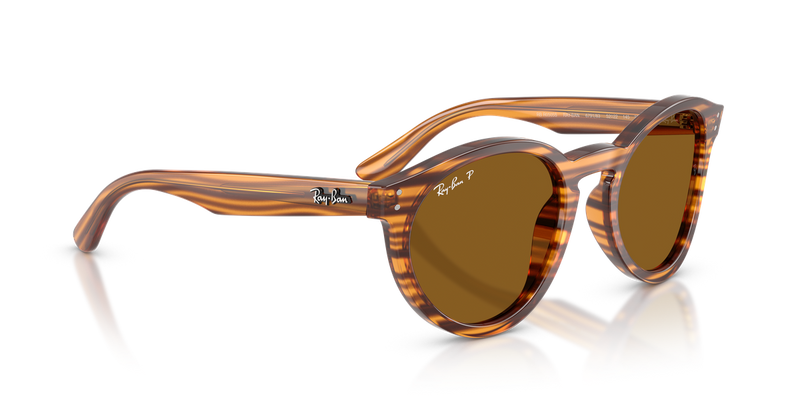 Ray-Ban RBR0505S in Striped Havana / Dark Brown Polarized (679183) - Alternate View