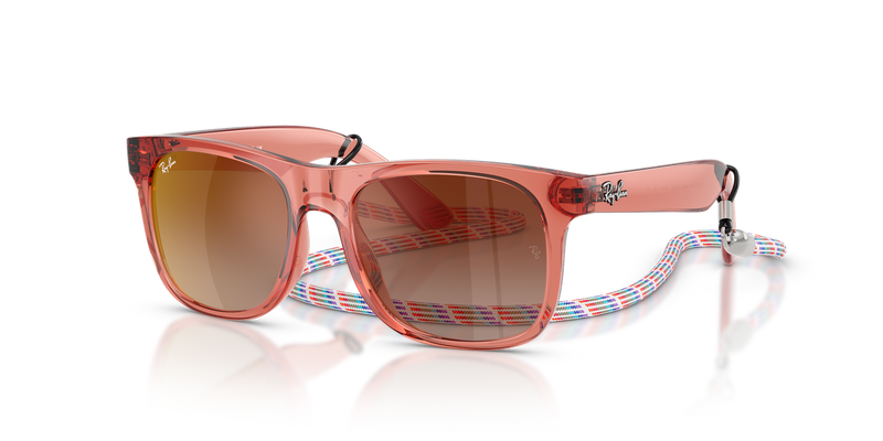 Ray-Ban Junior JUNIOR JUSTIN in Transparent Red - Alternate View