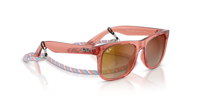 Ray-Ban Junior JUNIOR JUSTIN in Transparent Red - Alternate View