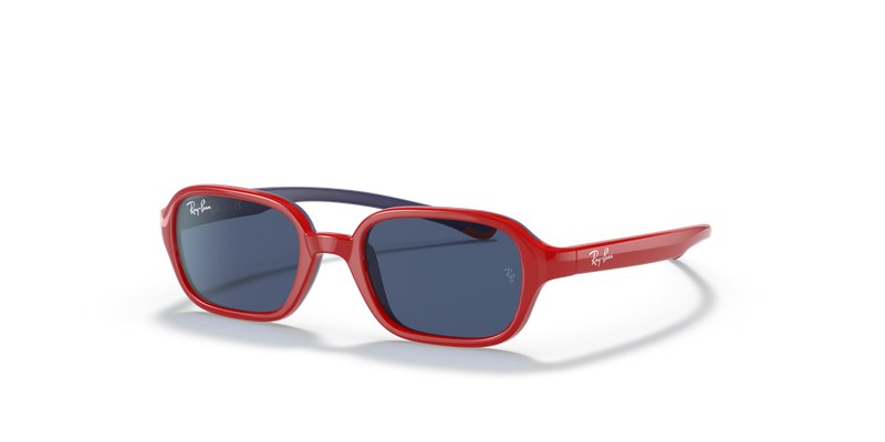 Ray-Ban Junior 0RJ9074S in Red On Blue - Front View