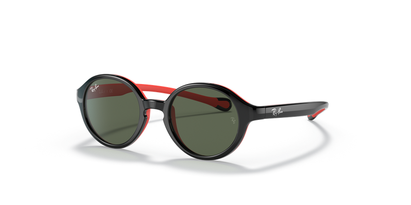 Ray-Ban Junior 0RJ9075S in Black On Red - Alternate View
