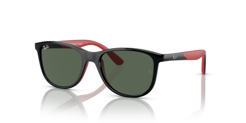 Ray-Ban Junior 0RJ9077SF in Black On Red - Alternate View