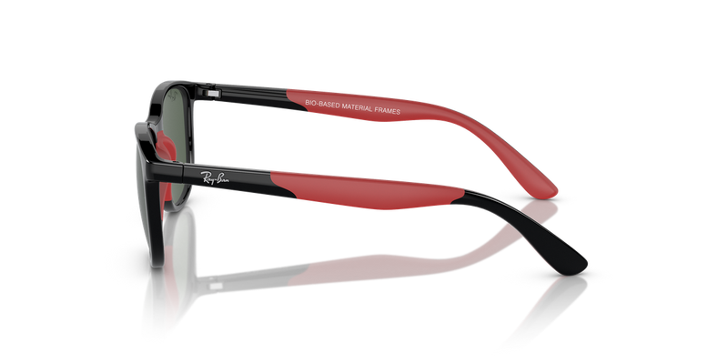 Ray-Ban Junior 0RJ9077S in Black On Red - Back View