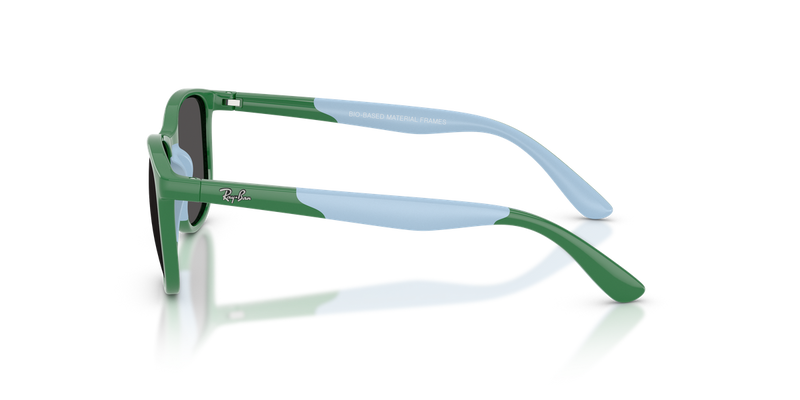 Ray-Ban Junior 0RJ9077S in Green On Rubber Light Blue - Alternate View