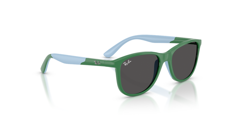 Ray-Ban Junior 0RJ9077S in Green On Rubber Light Blue - Alternate View