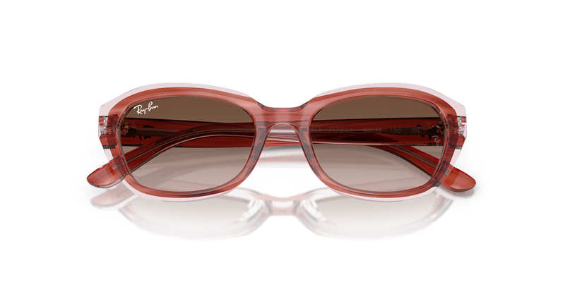 Ray-Ban Junior 0RJ9081S in Striped Pink On Transparent Pink - Alternate View