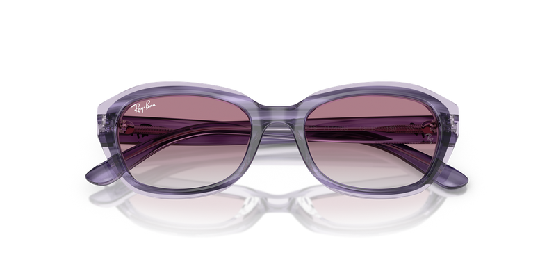 Ray-Ban Junior 0RJ9081S in Striped Violet On Transparent Violet - Alternate View