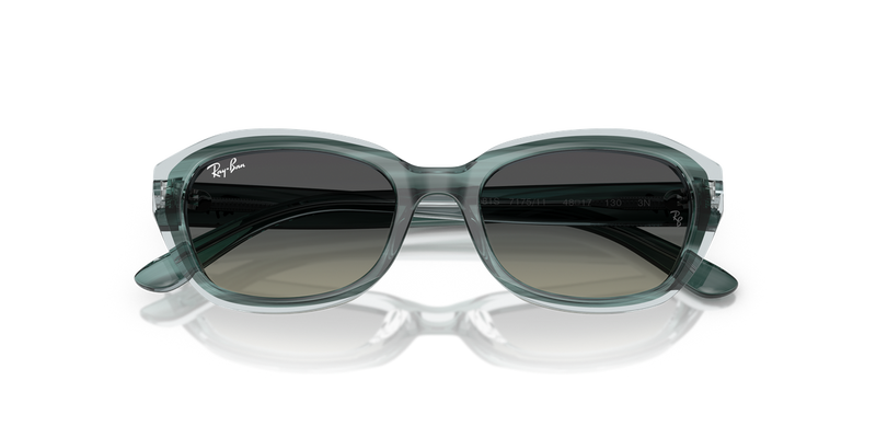 Ray-Ban Junior 0RJ9081S in Striped Green On Transparent Green - Alternate View
