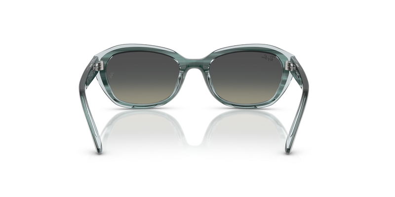 Ray-Ban Junior 0RJ9081S in Striped Green On Transparent Green - Alternate View