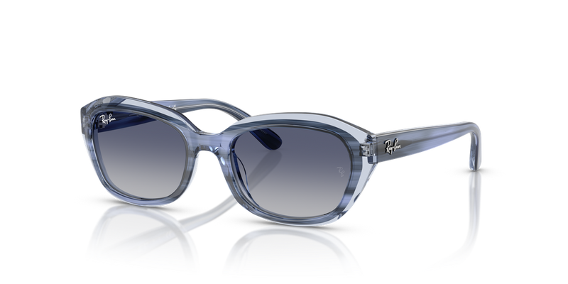 Ray-Ban Junior 0RJ9081S in Striped Blue On Transparent Blue - Alternate View