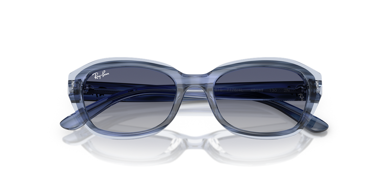 Ray-Ban Junior 0RJ9081S in Striped Blue On Transparent Blue - Alternate View