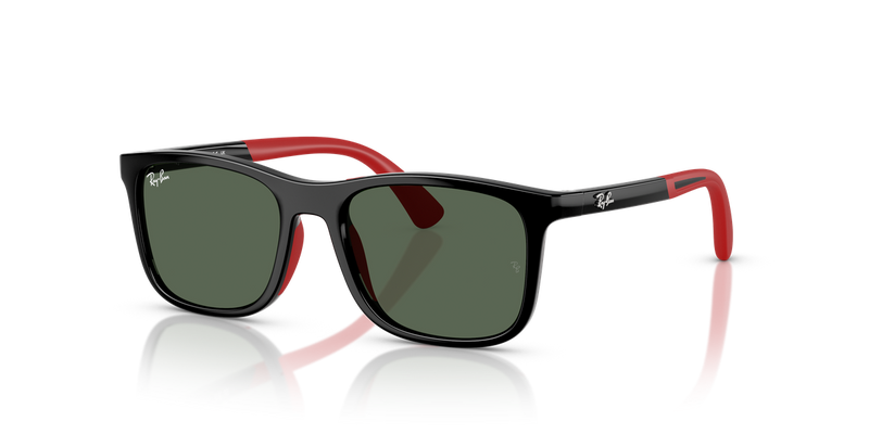 Ray-Ban Junior 0RJ9084SF in Black On Rubber Red - Front View