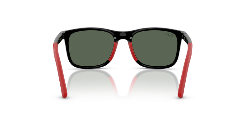 Ray-Ban Junior 0RJ9084SF in Black On Rubber Red - Temple Detail