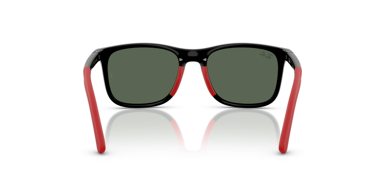 Ray-Ban Junior 0RJ9084S in Black On Rubber Red - Temple Detail