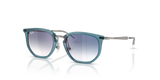 Transparent Blue / Clear Gradient Blue Mirror Red (7222U0)