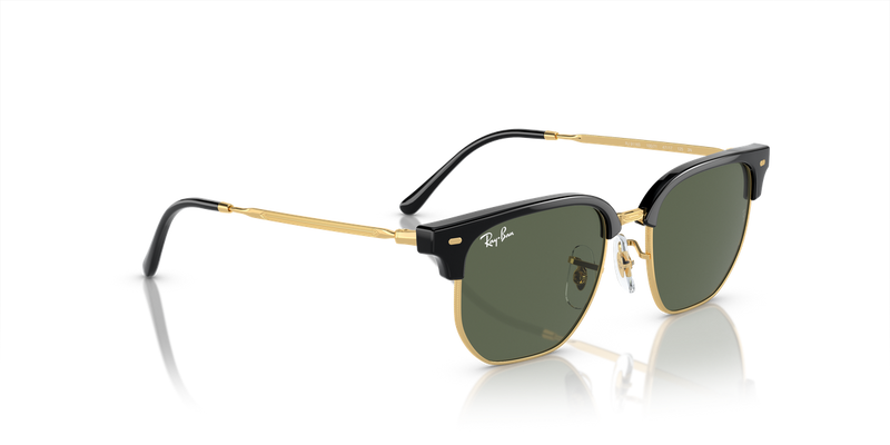 Ray-Ban Junior JUNIOR NEW CLUBMASTER in Black On Gold - Alternate View