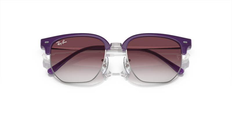 Ray-Ban Junior JUNIOR NEW CLUBMASTER in Opal Violet On Silver - Alternate View