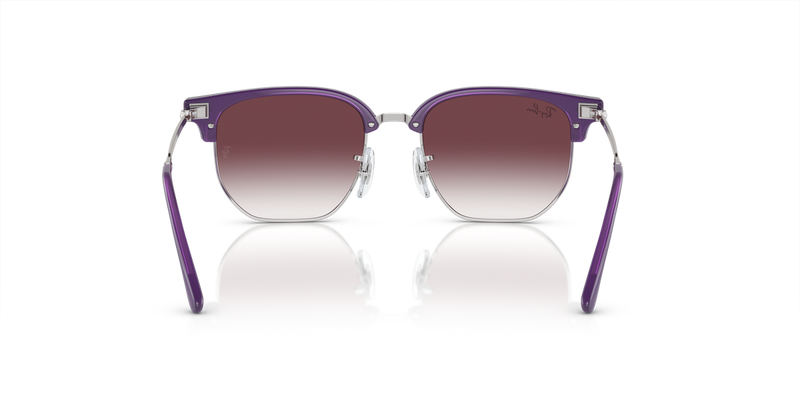 Ray-Ban Junior JUNIOR NEW CLUBMASTER in Opal Violet On Silver - Alternate View