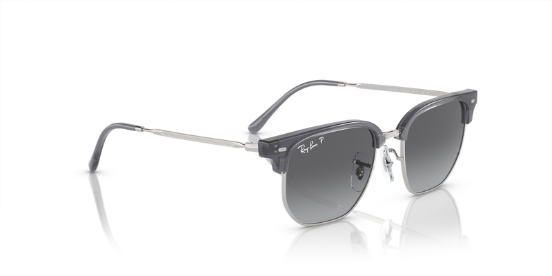 Ray-Ban Junior JUNIOR NEW CLUBMASTER in Opal Blue On Silver - Alternate View