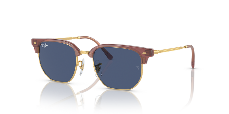 Ray-Ban Junior JUNIOR NEW CLUBMASTER in Opal Pink On Gold - Alternate View