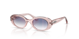 Transparent Pink / Clear Gradient Blue Mirror Red (7218U0)