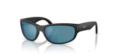 Matte Black / Dark Blue Mirror Blue (100S55)