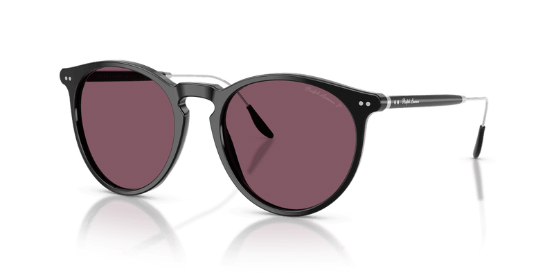 Ralph Lauren RL8181P in Shiny Black / Solid Purple (50011A) - Front View