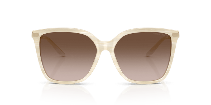 Ralph Lauren THE JACQUIE in Cream Horn / Gradient Brown (610713) - Temple Detail