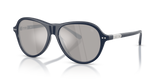 Shiny Blue / Light Grey Mirror Silver (55866G)