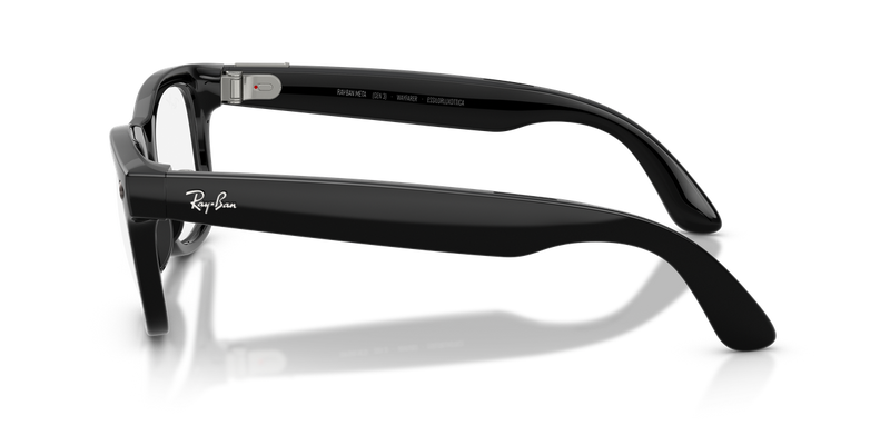 Ray-Ban Meta Wayfarer Optics (Gen 3) in Shiny Black (2000) - Side View