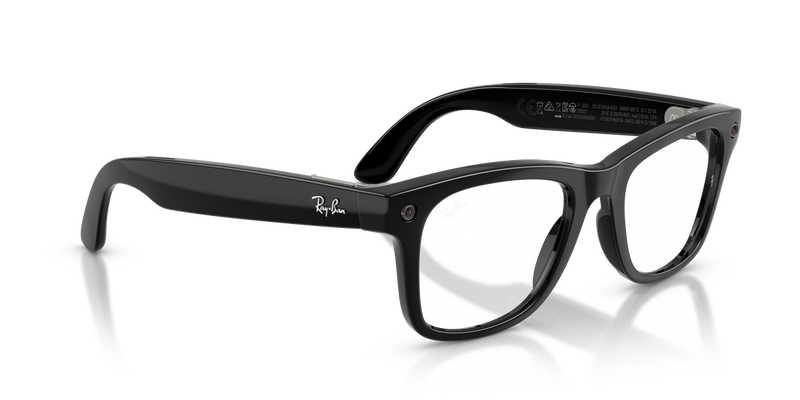 Ray-Ban Meta Wayfarer (Gen 3) in Shiny Black - Temple Detail