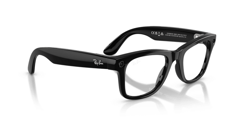 Ray-Ban Meta Wayfarer - Black / Clear/Graphite Green (601/1M)-variant-image