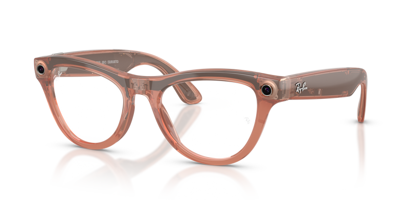Ray-Ban Meta Skyler - Peach / Clear/Brown (6778M4)