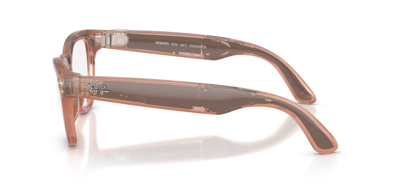 Ray-Ban Meta Skyler - Peach / Clear/Brown (6778M4)-variant-image