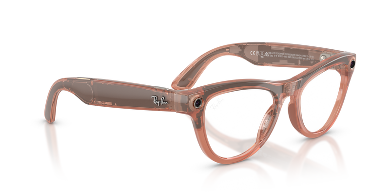 Ray-Ban Meta Skyler - Peach / Clear/Brown (6778M4)-variant-image