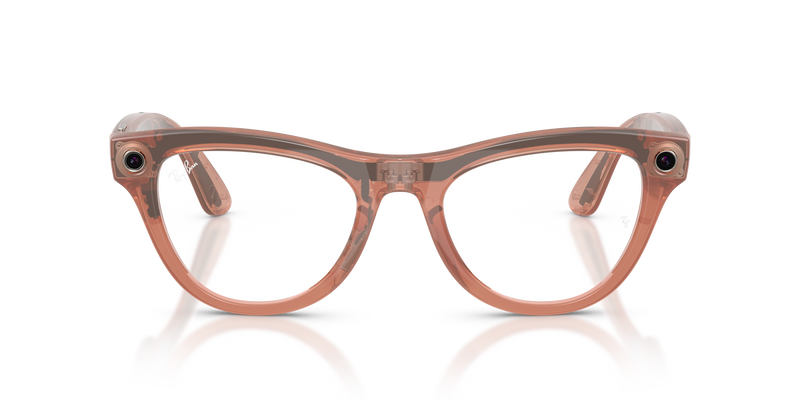Ray-Ban Meta Skyler - Peach / Clear/Brown (6778M4)-variant-image