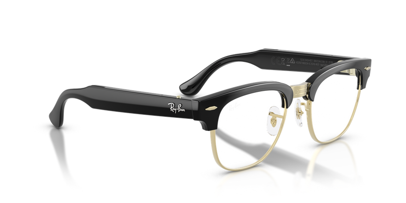 Ray-Ban Meta Audio Clubmaster Optics in Black on Gold (5784) - Alternate View