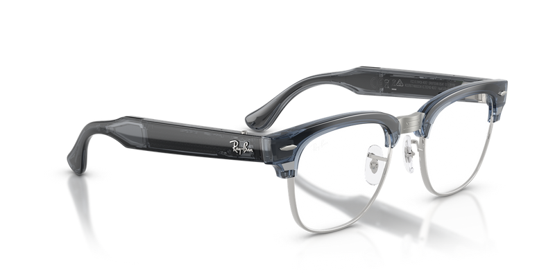Ray-Ban Meta Audio Clubmaster Optics in Transparent Sky Blue (8547) - Alternate View
