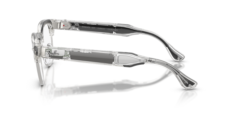 Ray-Ban Meta Audio Clubmaster Optics in Transparent Iron Grey (8548) - Alternate View
